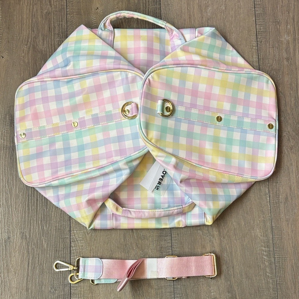 Stoney Clover Lane Pastel Gingham Travel Bag